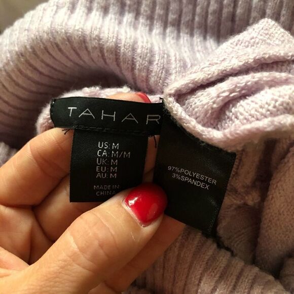 Tahari Purple Cowl-Neck Sweater - Picture 5 of 5